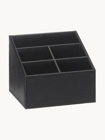 Bureau organizer Storage, Frame: MDF, Bekleding: polyurethaan, Zwart, B 14 x H 13 cm