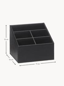 Organizer biurowy ze sztucznej skóry Storage, Czarny, S 17 x G 14 cm