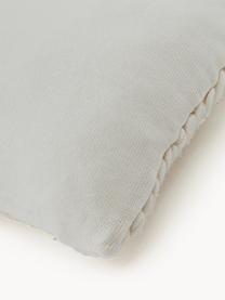 Handgemachte Grobstrick-Kissenhülle Adyna, 100 % Polyacryl, Off White, B 45 x L 45 cm