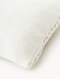 Ručně pletený povlak na polštář Adyna, 100 % polyakrylát, Tlumeně bílá, Š 45 cm, D 45 cm