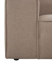 Eckmodul Lennon, Bezug: 100 % Polyester Der strap, Gestell: Massives Kiefernholz FSC-, Füße: Kunststoff, Webstoff Taupe, B 119 x T 119 cm, Eckteil links
