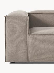 Eckmodul Lennon, Bezug: 100 % Polyester Der strap, Gestell: Massives Kiefernholz, Spe, Webstoff Taupe, B 119 x T 119 cm, Eckteil links