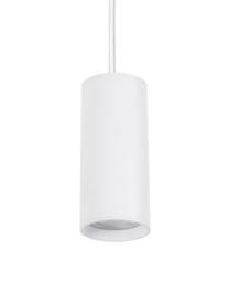 Kleine Moderne Pendelleuchte Aila, Lampenschirm: Aluminium, beschichtet, Baldachin: Aluminium, beschichtet, Weiß, Ø 6 x H 20 cm