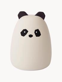 Objeto luminoso LED Winston Panda, 100% silicona, libre de BPA, Beige claro, negro, Ø 11 x Al 14 cm