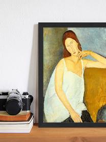 Stampa digitale incorniciata Lady Jeanne Hebuterne, By Amedeo Modigliani, Immagine: stampa digitale su carta,, Cornice: legno verniciato, Multicolore, Larg. 33 x Alt. 43 cm