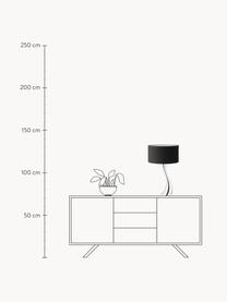 Lámpara de mesa grande Cobra, Pantalla: algodón, Cable: plástico, Plateado, negro, Ø 35 x Al 61 cm