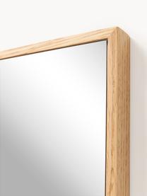 Eckiger Wandspiegel Avery mit Eichenholzrahmen, Rahmen: Eichenholz, FSC-zertifizi, Spiegelfläche: Spiegelglas, Eichenholz, B 40 x H 140 cm