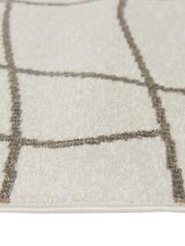 Alfombra corredor de interior/exterior Lillyan, 100% polipropileno, Crema, gris oscuro, An 80 x L 300 cm