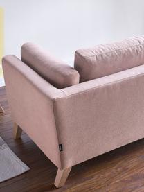 Sofá Seattle (3 plazas), Tapizado: 100% poliéster, Estructura: madera, aglomerado, Patas: madera, Rosa pálido, An 218 x F 86 cm