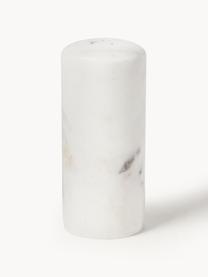 Komplet solniczki i pieprzniczki z marmuru Agata, 2 elem., Marmur, Biały, czarny, marmurowy, Ø 5 x W 10 cm
