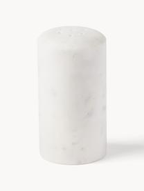 Komplet solniczki i pieprzniczki z marmuru Agata, 2 elem., Marmur, Biały, czarny, marmurowy, Ø 4 x W 8 cm