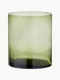 Sklenená váza Salon, V 20 cm, Sklo, Zelená, priehľadná, Ø 17 x V 20 cm