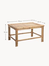 Stolik kawowy z bambusa Sole, Drewno bambusowe, Beżowy, S 90 x W 50 cm