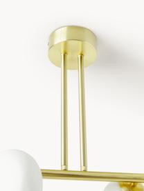 Plafondlamp Lilja van opaalglas, Wit, goudkleurig, B 100 x H 44 cm