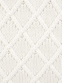 Federa arredo fatta a maglia Elly, 100% cotone, Bianco crema, Larg. 40 x Lung. 40 cm