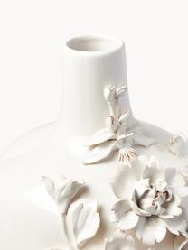 Vase design en porcelaine Rose, haut. 37 cm, Porcelaine, Blanc cassé, Ø 30 x haut. 37 cm