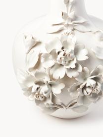 Wazon z porcelany Rose, W 37 cm, Porcelana, Złamana biel, Ø 30 x W 37 cm