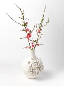 Design Porzellan-Vase Rose, H 37 cm, Porzellan, Off White, Ø 30 x H 37 cm