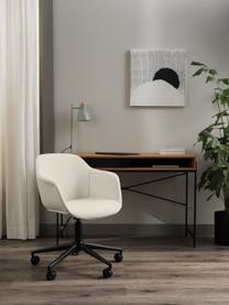 Čalúnená kancelárska stolička s úzkym sedadlom Fiji, Krémovobiela, Š 66 x H 66 cm