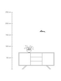 Wandschmuck-Set Mantra aus lackiertem Stahl, 8-tlg., Stahl, lackiert, Schwarz, Sondergrößen