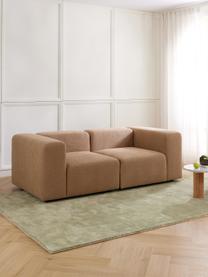 Modulares Bouclé-Sofa Lena (3-Sitzer), Bezug: Bouclé (93 % Polyester, 6, Gestell: Kiefernholz, Schichtholz,, Bouclé Hellbraun, B 209 x T 106 cm