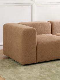 Modulares Bouclé-Sofa Lena (3-Sitzer), Bezug: Bouclé (93 % Polyester, 6, Gestell: Kiefernholz, Schichtholz,, Bouclé Hellbraun, B 209 x T 106 cm