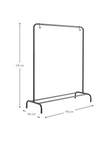 Kleiderständer Industri aus Metall, Metall, lackiert, Schwarz, B 110 x H 131 cm