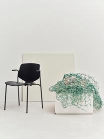 Sedia con braccioli Nova Sea, fatta a mano, Struttura: acciaio riciclato, rivest, Nero, Larg. 55 x Prof. 56 cm