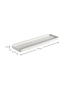 Estante de pared de baño de metal Rim, Aluminio recubierto, Blanco, An 44 x F 11 cm