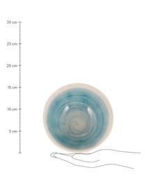 Ręcznie wykonana miseczka Pure, 6 szt., Ceramika, Niebieski, biały, Ø 16 cm