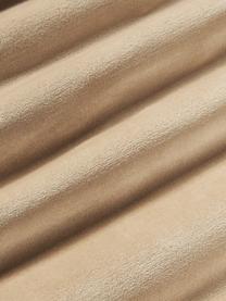 Patchwork-Kissenhülle Bastien aus Samt, Vorderseite: Samt (Material 1, Rückseite: 100 % Baumwolle, Beigetöne, B 50 x L 50 cm