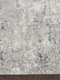 Alfombra texturizada Rustic, Parte superior: 51% polipropileno, 49% po, Reverso: látex, Gris, beige, An 65 x L 230 cm