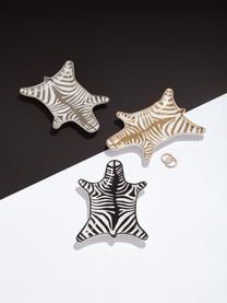 Designer-Deko-Schale Zebra aus Porzellan, Porzellan, Schwarz, Weiss, B 15 x T 11 cm