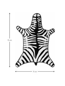 Design decoratieve schaal Zebra van porselein, Porselein, Zwart, wit, B 15 x D 11 cm