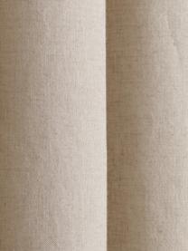 Duschvorhang Chambray aus Bio-Baumwolle, wasserabweisend, Hellbeige, B 160 x L 205 cm