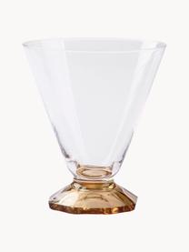 Verres à cocktail faits main Aylee, 4 élém., Verre, Transparent, tons beiges et bruns, Ø 9 x haut. 10 cm, 200 ml