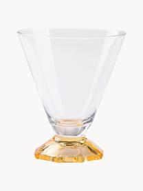 Verres à cocktail faits main Aylee, 4 élém., Verre, Transparent, tons beiges et bruns, Ø 9 x haut. 10 cm, 200 ml