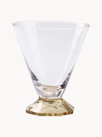 Set 4 bicchieri da cocktail fatti a mano Aylee, Vetro, Trasparente, beige- e brunastro, Ø 9 x Alt. 10 cm, 200 ml