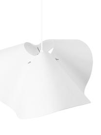 Lampada a sospensione bianca Volang, Paralume: metallo rivestito, Baldacchino: metallo rivestito, Bianco, Larg. 50 x Alt. 21 cm