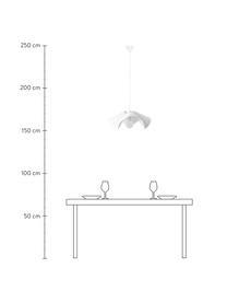 Design Pendelleuchte Volang in Weiß, Lampenschirm: Metall, beschichtet, Baldachin: Metall, beschichtet, Weiß, 50 x 21 cm