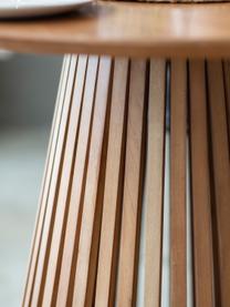 Mesa de comedor redonda de madera Brookland, Ø 90 cm, Asiento: tablero de fibras de dens, Patas: madera de acacia, Madera, Ø 90 cm