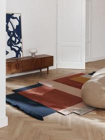 Tapis en laine avec franges Milla, Multicolore, larg. 160 x long. 230 cm (taille M)