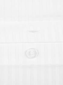 Housse de couette satin de coton blanc Stella, Blanc, larg. 240 x long. 220 cm