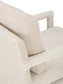 Fluwelen fauteuil Claudette in beige, Bekleding: fluweel (100% polyester), Frame: massief grenenhout, multi, Beige, B 65 x H 75 cm