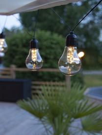 Outdoor LED-Lichterkette Glow, 505 cm, 10 Lampions, Lampions: Kunststoff, Schwarz, Transparent, L 505 cm
