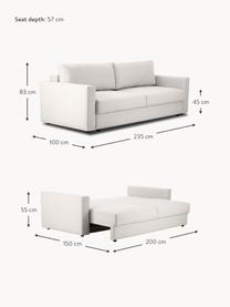 Schlafsofa Tasha (3-Sitzer) mit Stauraum, Bezug: 100% Polyester Der hochwe, Webstoff Greige, B 235 x T 100 cm