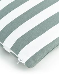 Housse de coussin rectangulaire rayures vert sauge Timon, 100 % coton, Vert, larg. 30 x long. 50 cm