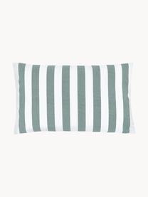 Housse de coussin rectangulaire rayures vert sauge Timon, 100 % coton, Vert, larg. 30 x long. 50 cm