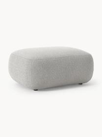 Bouclé-Hocker Sofia, Bezug: Bouclé (100 % Polyester) , Gestell: Fichtenholz, Spanplatte, , Bouclé Hellgrau, B 75 x T 96 cm