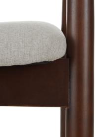 Chaise en bois avec assise rembourrée Lloyd, Beige, bouleau, larg. 57 x prof. 54 cm